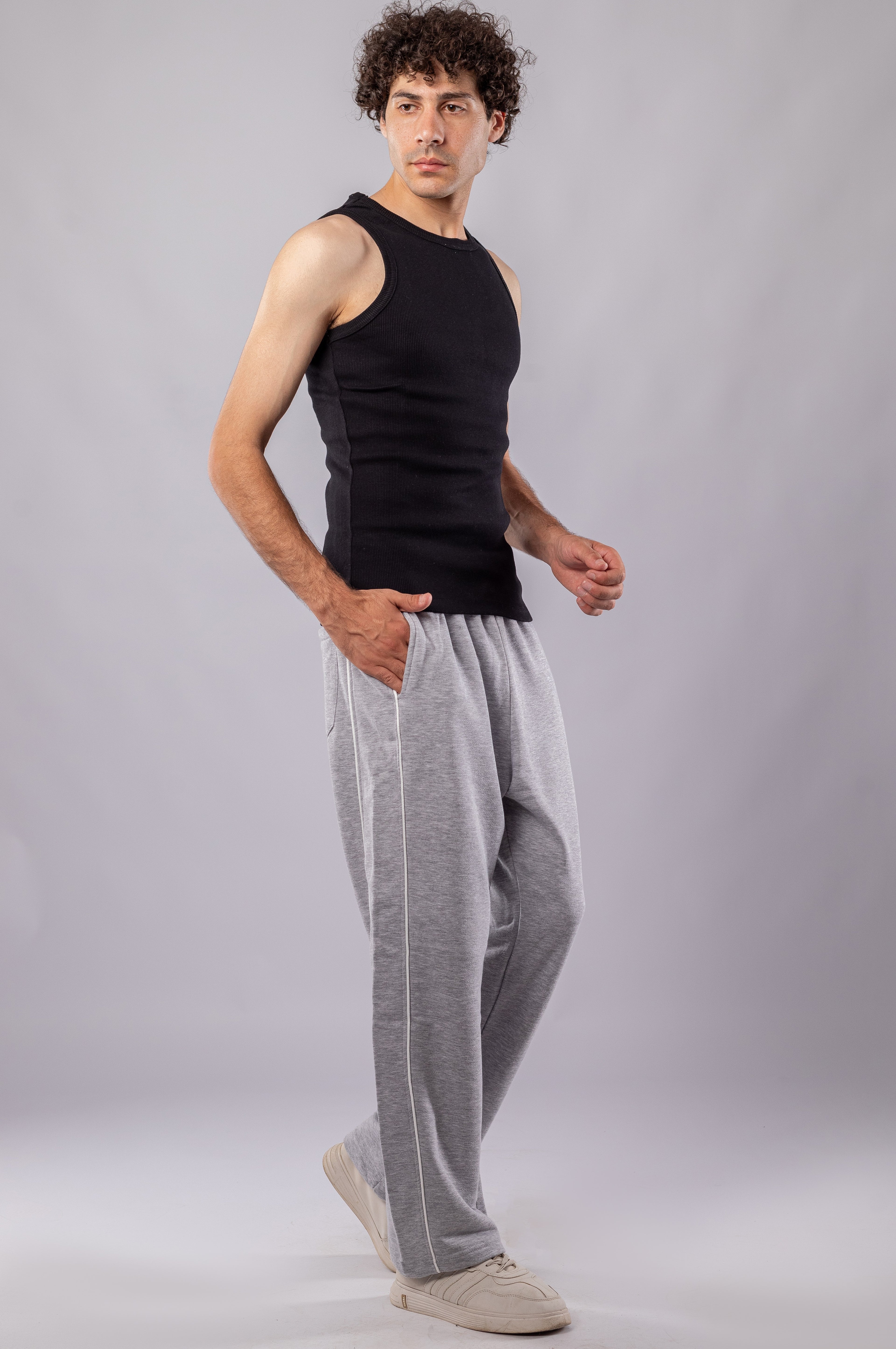 Strip pants Gray (Regular Fit)